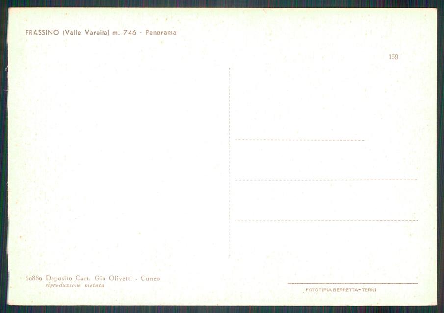 Cuneo Frassino Valle Varaita FG cartolina MZ1809 – retro