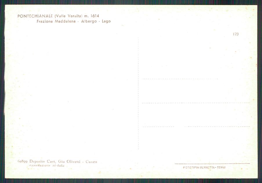 Cuneo Pontechianale Maddalena di Auto FG cartolina MZ1812 – retro