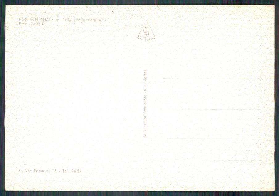 Cuneo Pontechianale Castello di Lago Diga FG cartolina MZ1817 – retro