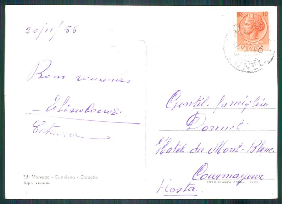 Cuneo Caraglio PIEGHE Foto FG cartolina MZ1837 – retro