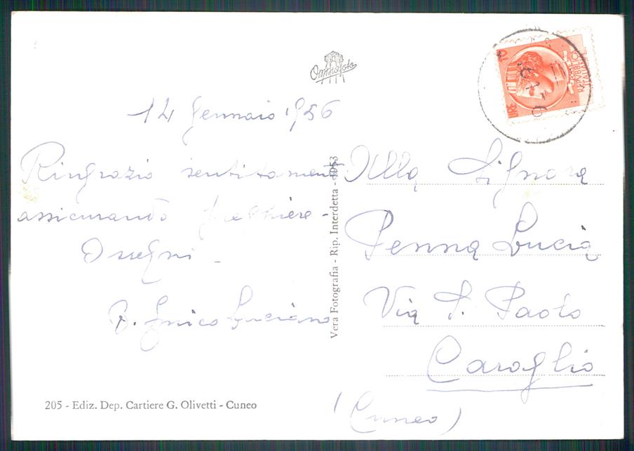 Cuneo Castelmagno Santuario San Magno Foto FG cartolina MZ1848 – retro