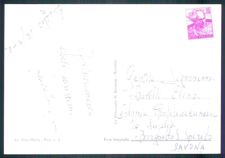 Cuneo Caraglio Via Nazionale Foto FG cartolina MZ1861 – retro