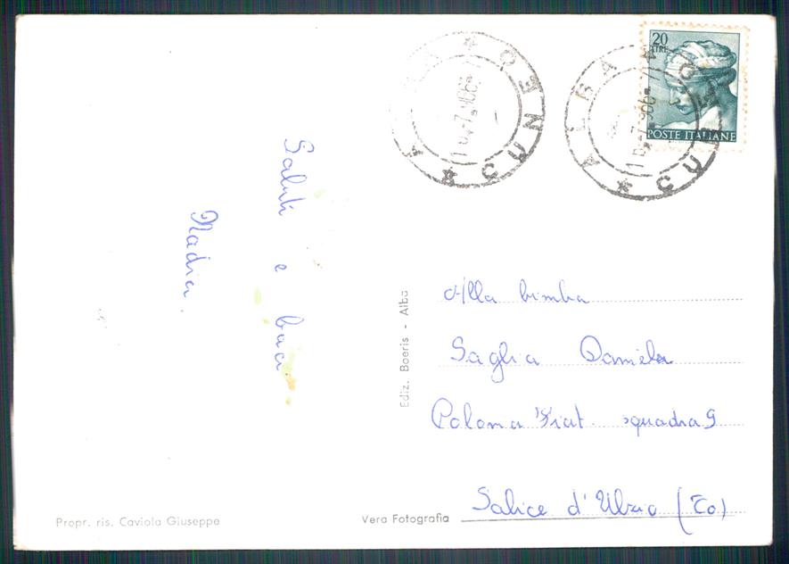 Cuneo Montelupo Albese Poste PIEGHINE Foto FG cartolina MZ1862 – retro