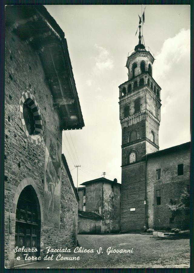 Cuneo Saluzzo Chiesa San Giovanni Torre Comunale Foto FG cartolina MZ1866 – fronte