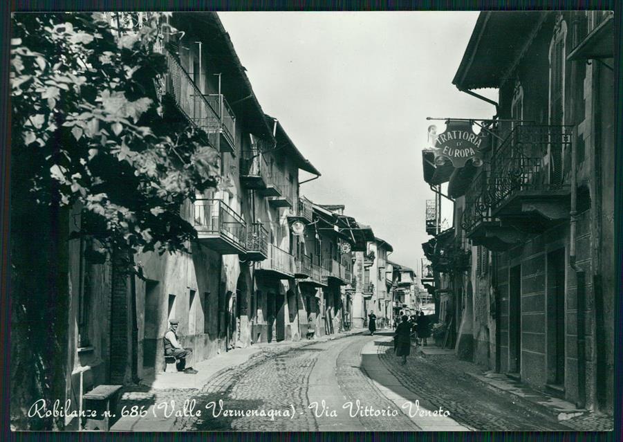 Cuneo Robilante Via Vittorio Veneto Foto FG cartolina MZ1871 – fronte