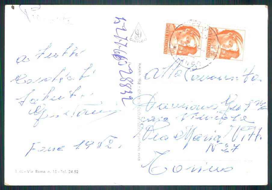 Cuneo Marmora Colle del Mulo Auto Foto FG cartolina MZ1872 – retro
