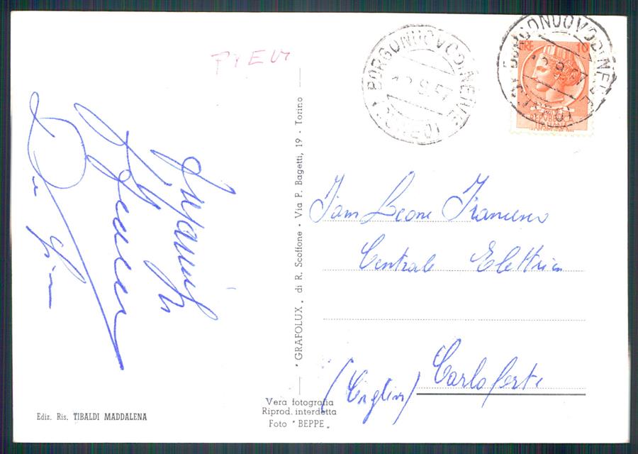 Cuneo Neive Piazza del Mercato Foto FG cartolina MZ1884 – retro