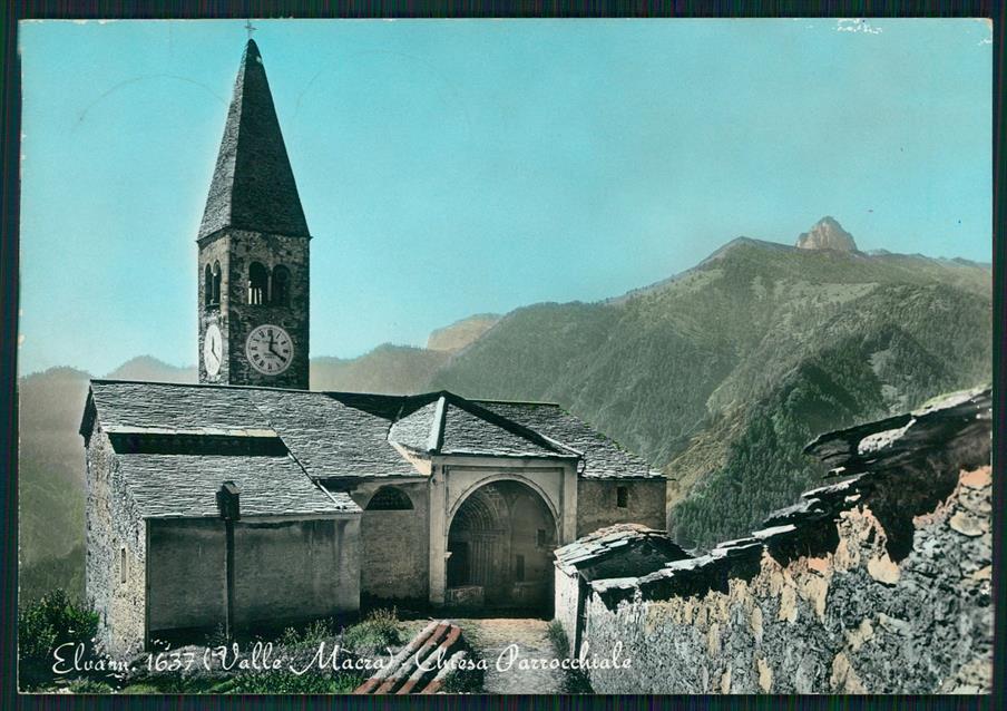Cuneo Elva Chiesa Parrocchiale Foto FG cartolina MZ1938 – fronte