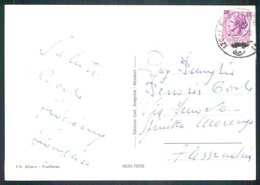 Cuneo Pradleves Auto Foto FG cartolina MZ1947 – retro