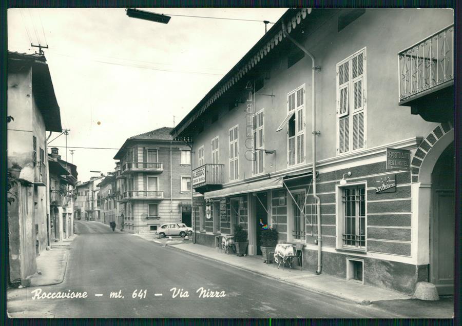 Cuneo Roccavione Via Nizza PIEGA Foto FG cartolina MZ1948 – fronte