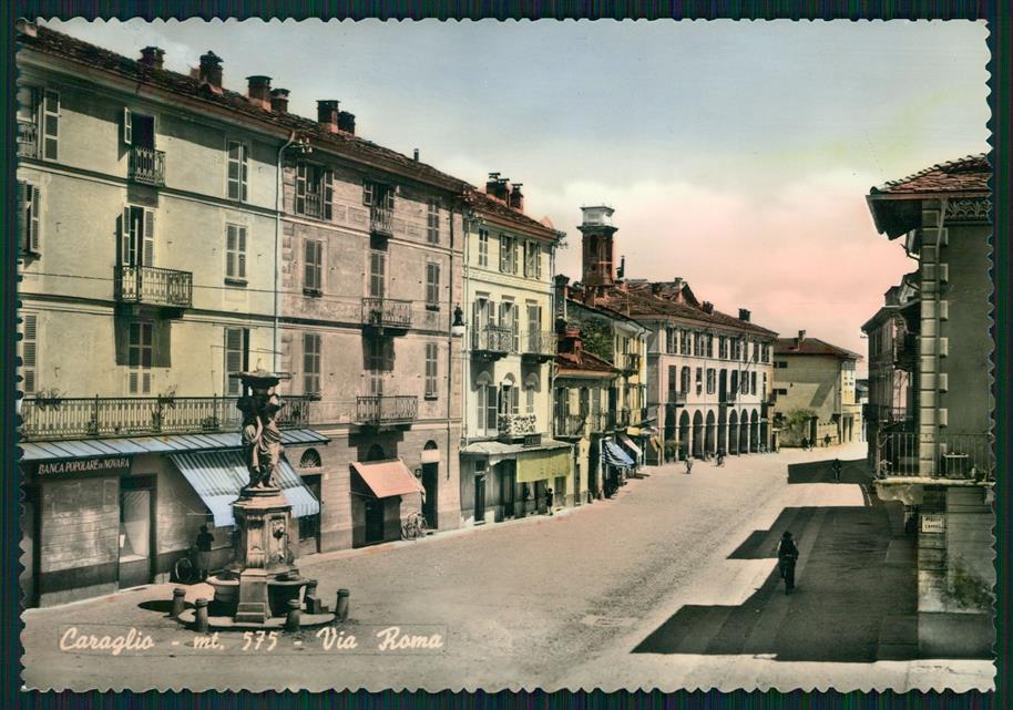 Cuneo Caraglio Via Roma Foto FG cartolina MZ1959 – fronte