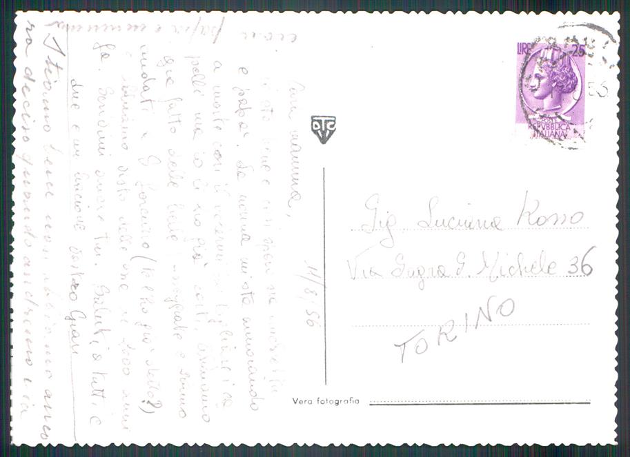 Cuneo Caraglio Via Roma Foto FG cartolina MZ1959 – retro