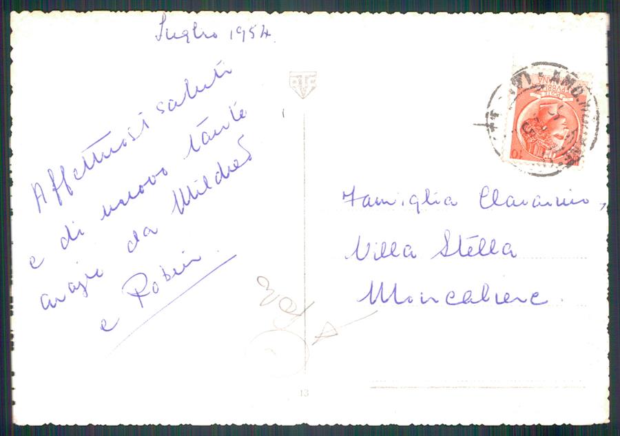 Torino Bardonecchia Narcisi ABRASA FORO Foto FG cartolina MZ1964 – retro