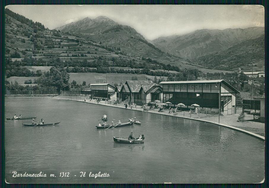 Torino Bardonecchia Laghetto Barche Foto FG cartolina MZ1965 – fronte