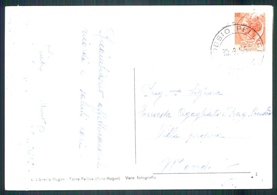Torino Bobbio Pellice Conca del Prà Pecore ABRASA Foto FG cartolina MZ1977 – retro