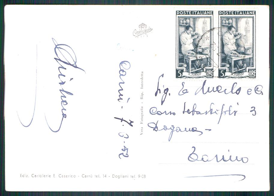 Cuneo Carrù Casa Natale di Luigi Einaudi Foto FG cartolina MZ2005 – retro