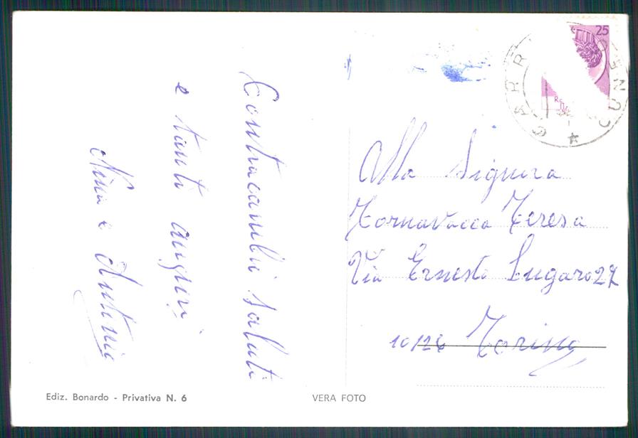Cuneo Carrù Corso Luigi Einaudi Corriera PIEGHINA Foto FG cartolina MZ2006 – retro