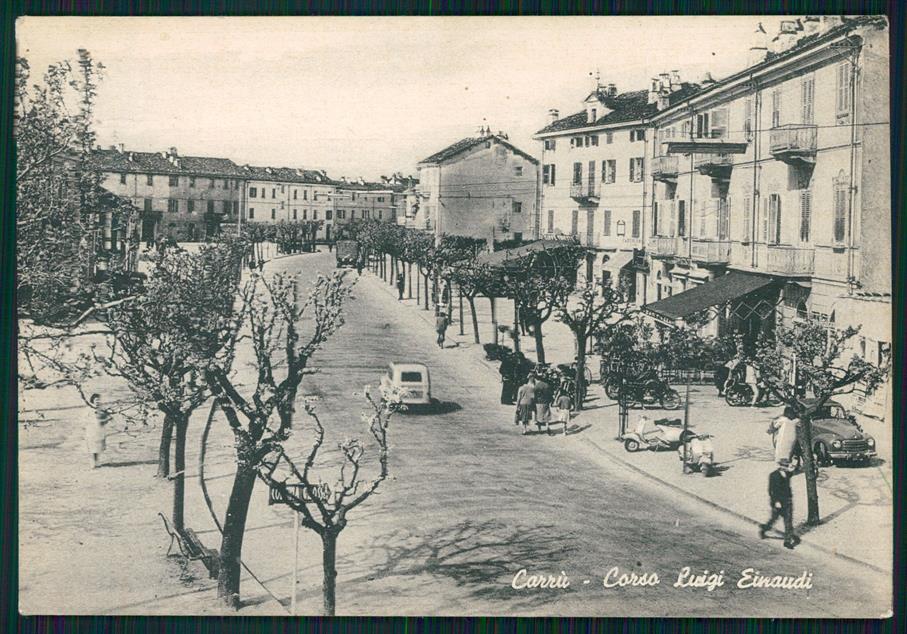 Cuneo Carrù Corso Luigi Einaudi Vespa FG cartolina MZ2010 – fronte