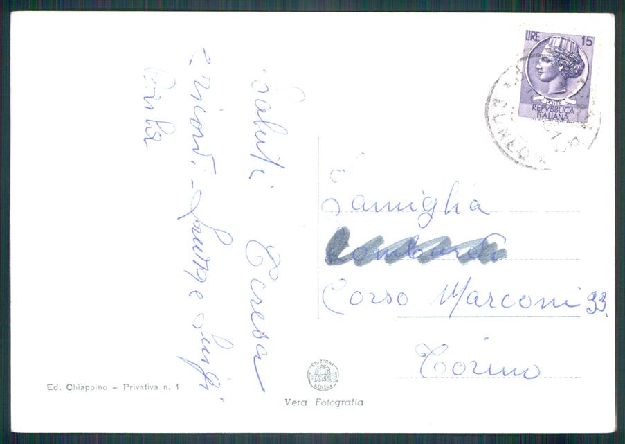 Cuneo Diano d'Alba Foto FG cartolina MZ2021 – retro
