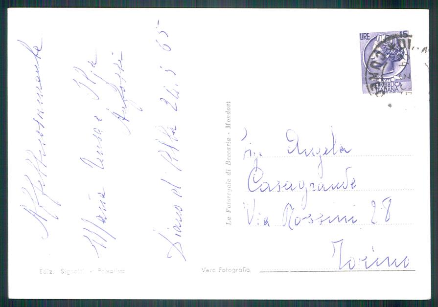 Cuneo Diano d'Alba Foto FG cartolina MZ2022 – retro