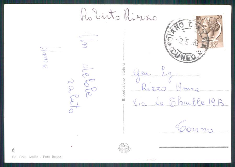 Cuneo Grinzane Gallo di Fiat 500 Foto FG cartolina MZ2033 – retro