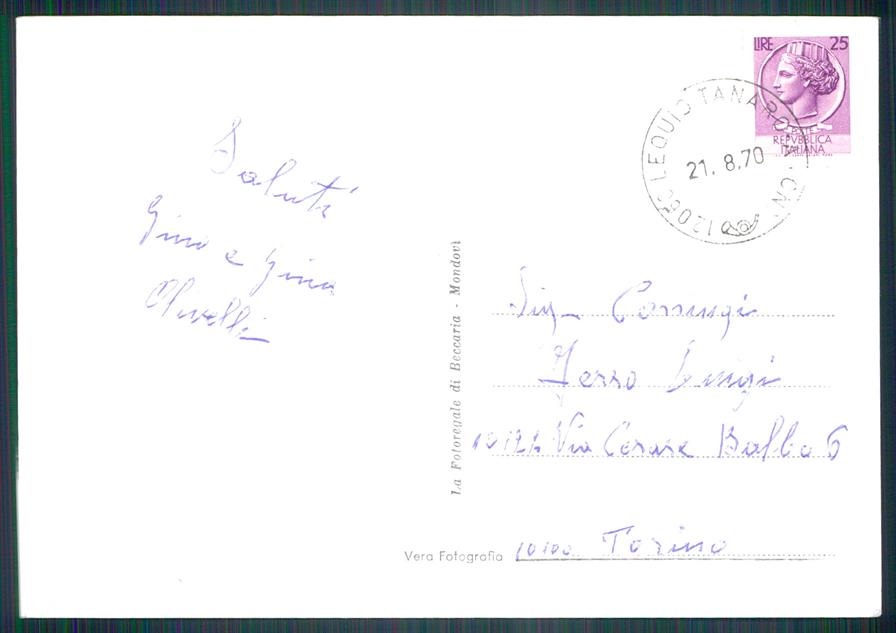 Cuneo Lequio Tanaro Costamagna Saluti da Foto FG cartolina MZ2041 – retro