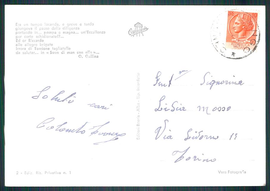 Cuneo Mango Via Roma Foto FG cartolina MZ2044 – retro