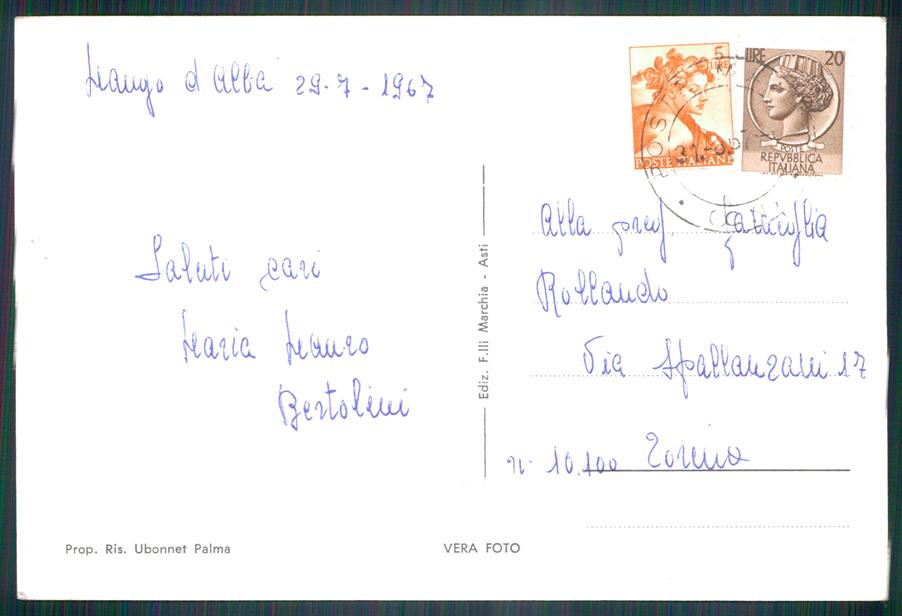 Cuneo Mango Foto FG cartolina MZ2049 – retro