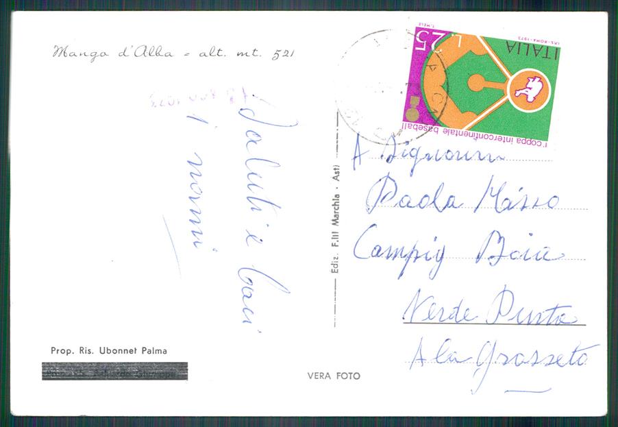 Cuneo Mango Foto FG cartolina MZ2051 – retro