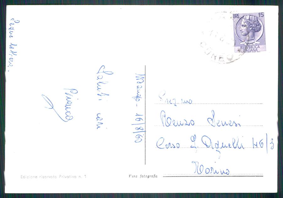 Cuneo Mango PIEGHINA Foto FG cartolina MZ2052 – retro