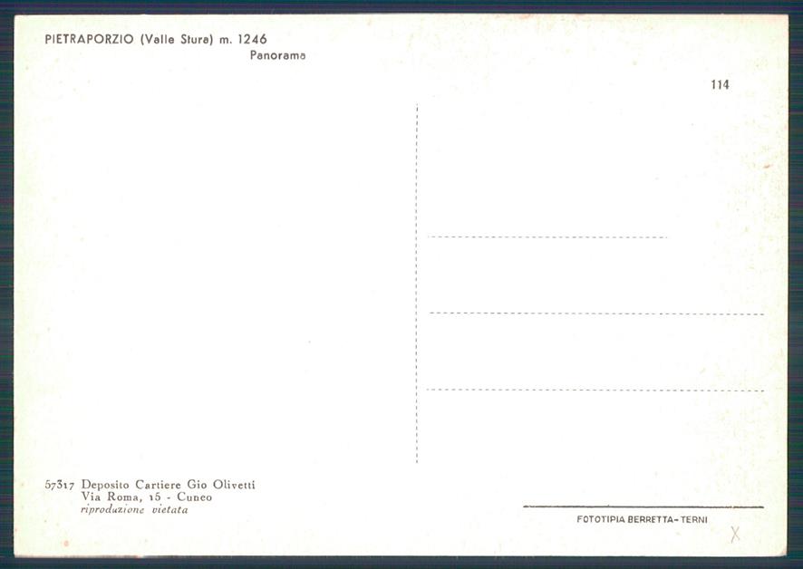 Cuneo Pietraporzio FG cartolina MZ2082 – retro
