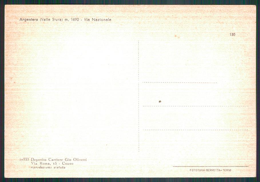 Cuneo Argentera FG cartolina MZ2088 – retro