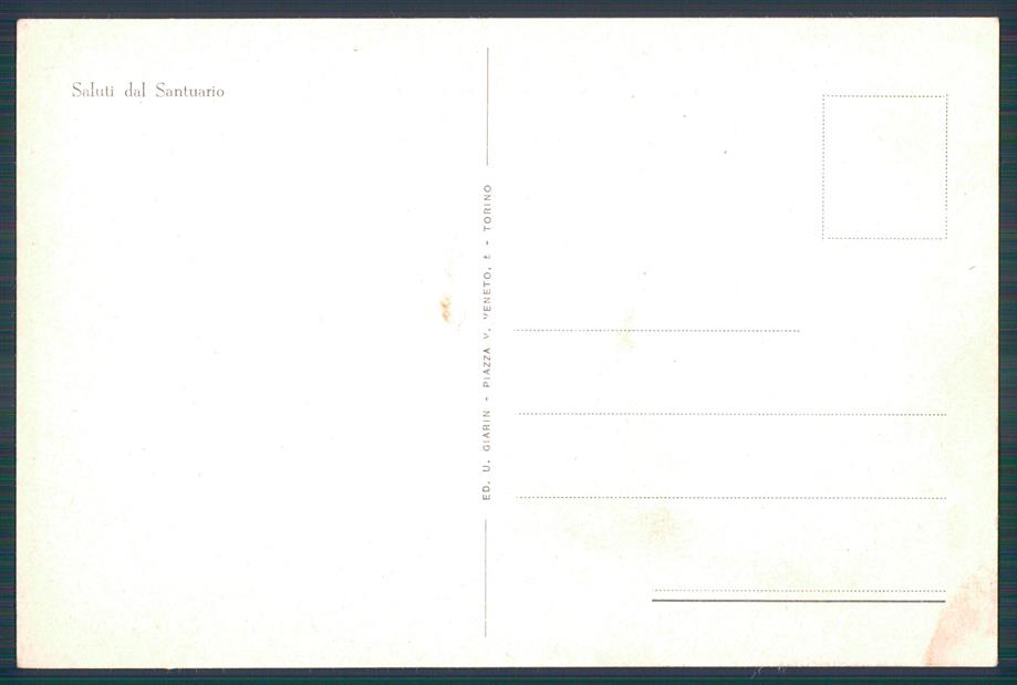 Cuneo Caraglio Santuario Madonna del Castello PIEGA FG cartolina MZ2095 – retro