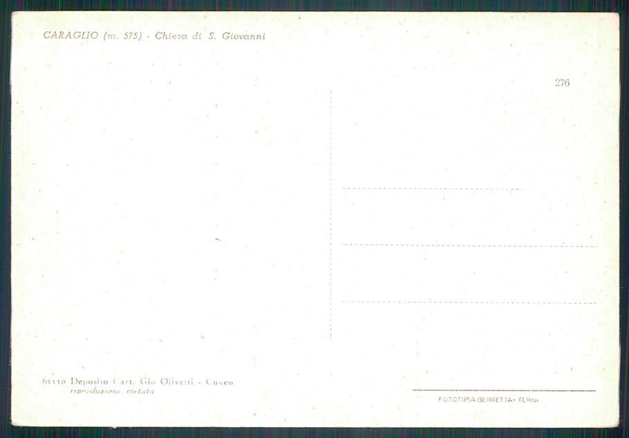 Cuneo Caraglio Chiesa San Giovanni FG cartolina MZ2097 – retro