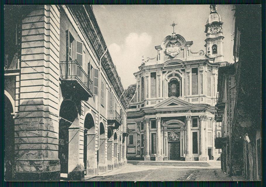 Cuneo Caraglio Chiesa Parrocchiale Municipio FG cartolina MZ2102 – fronte
