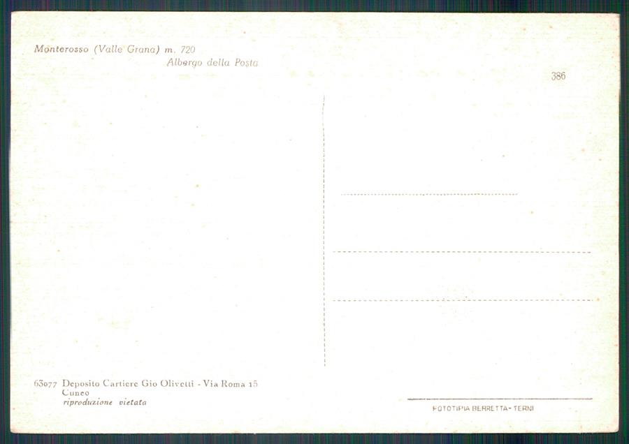Cuneo Monterosso Grana FG cartolina MZ2111 – retro