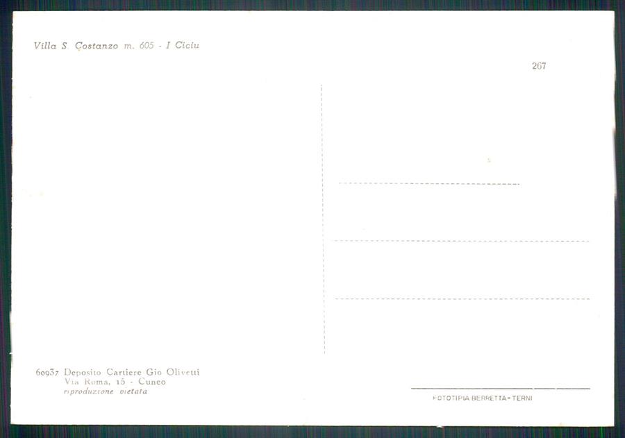 Cuneo Villar San Costanzo I Ciciu FG cartolina MZ2121 – retro