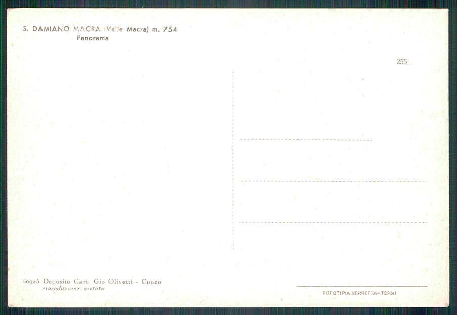 Cuneo San Damiano Macra FG cartolina MZ2125 – retro