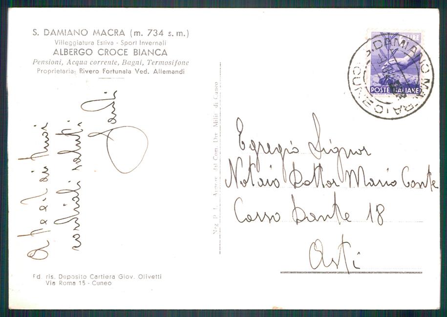 Cuneo San Damiano Macra FG cartolina MZ2126 – retro