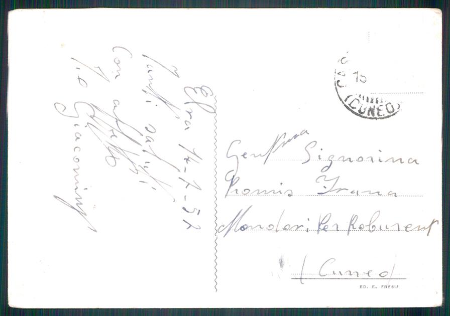 Cuneo Elva Monte Pelvo FG cartolina MZ2131 – retro