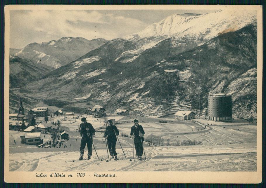 Torino Sauze d'Oulx Nevicata Sci FG cartolina MZ2143 – fronte