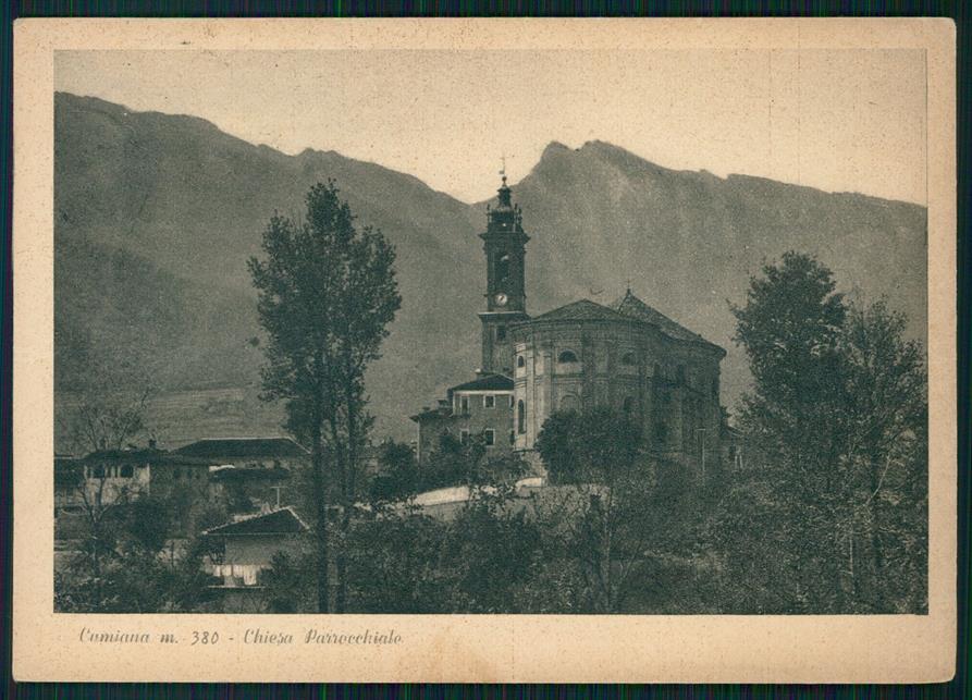 Torino Cumiana Chiesa Parrocchiale PIEGA FG cartolina MZ2144 – fronte