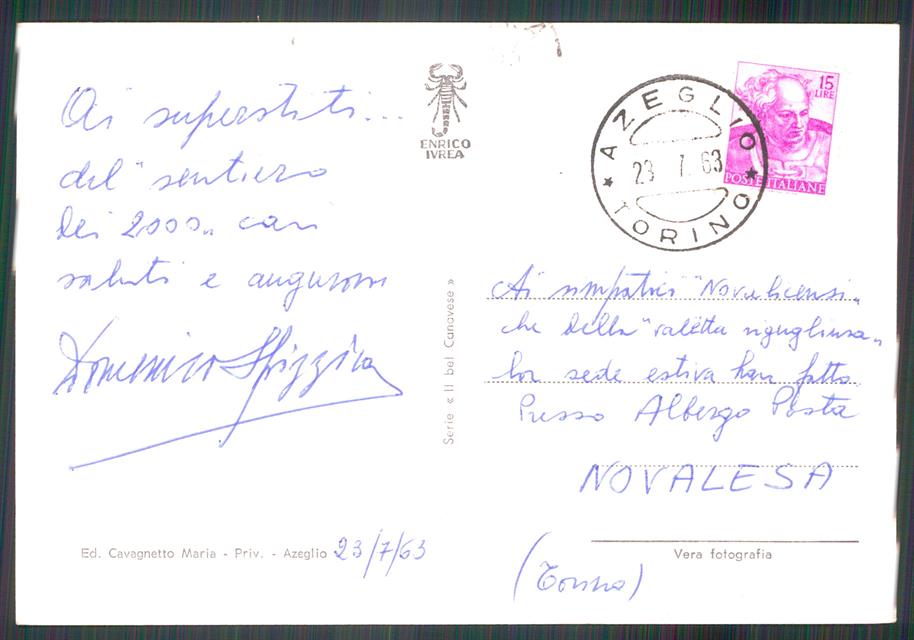 Torino Azeglio Foto FG cartolina MZ2150 – retro