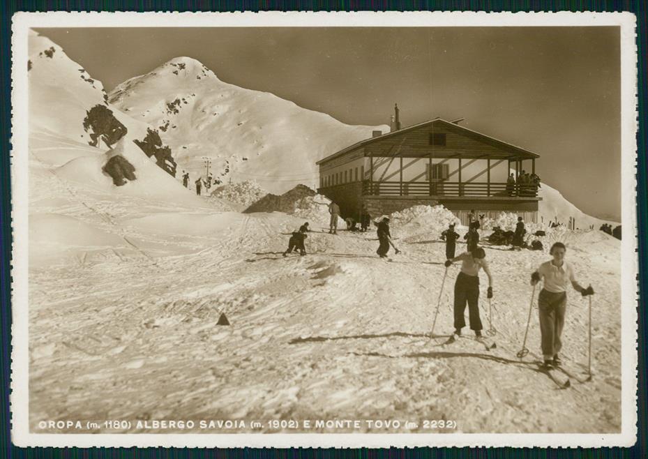 Biella Oropa Monte Tovo Nevicara Sci Foto FG cartolina MZ2160 – fronte