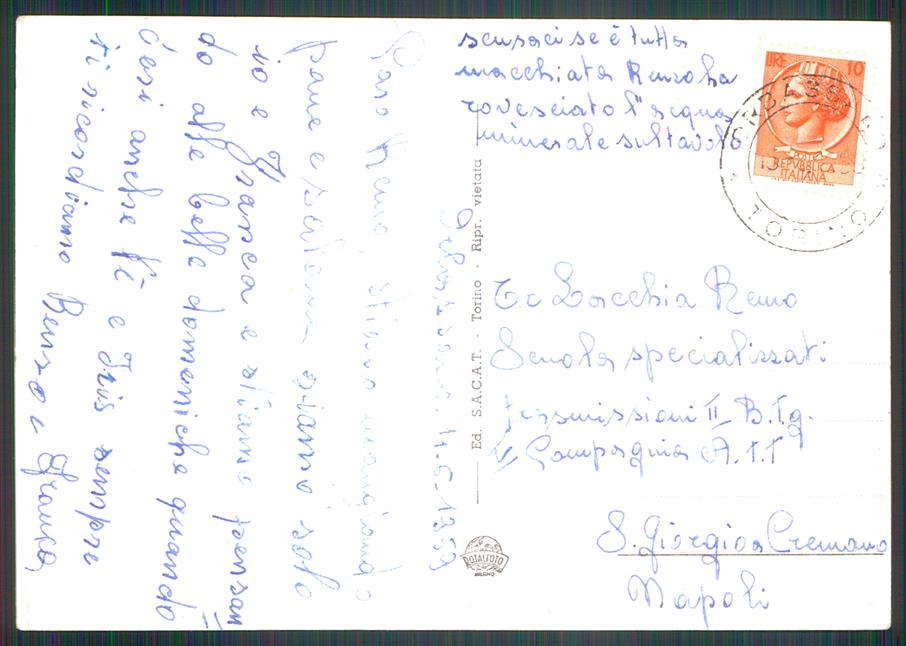 Torino Orbassano Saluti da Foto FG cartolina MZ2258 – retro