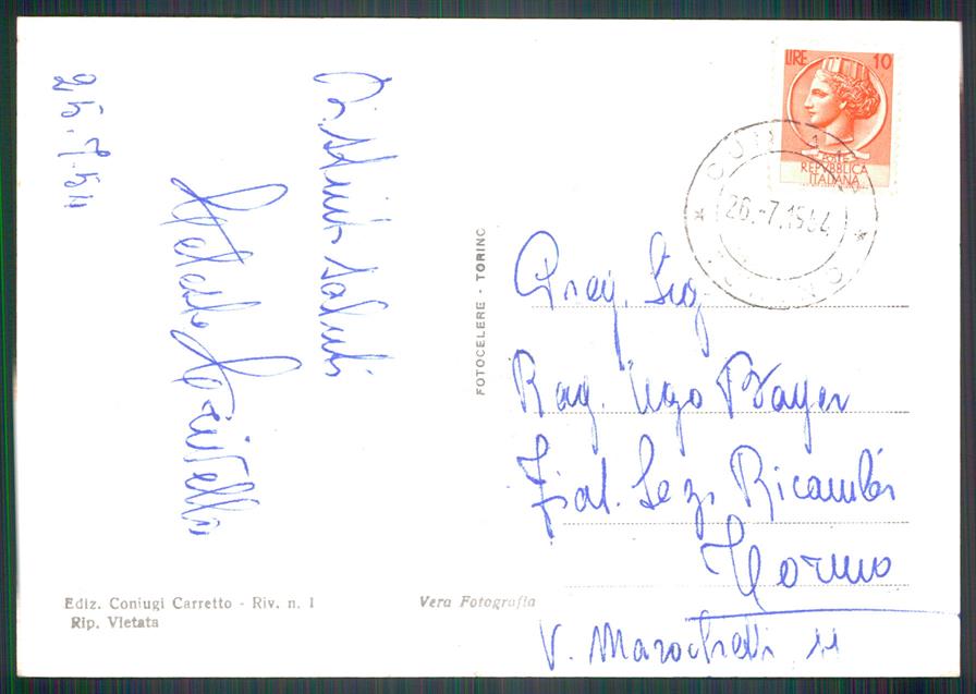 Torino Cumiana Foto FG cartolina MZ2261 – retro
