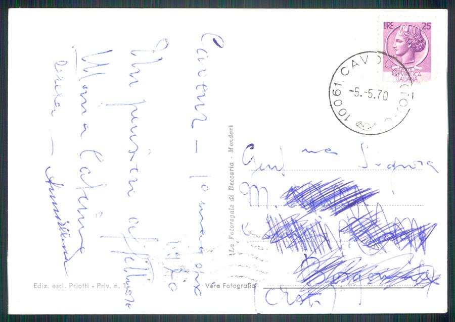 Torino Cavour Villa Giolitti Foto FG cartolina MZ2294 – retro