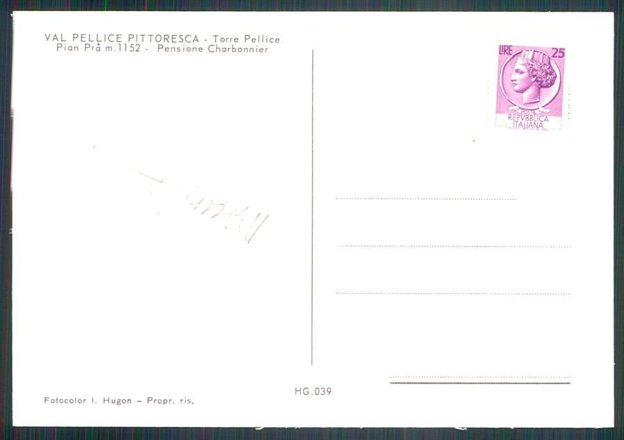 Torino Torre Pellice Pian Prà MACCHIA Foto FG cartolina MZ2308 – retro