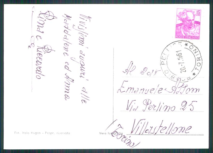 Torino Bobbio Pellice Foto FG cartolina MZ2315 – retro