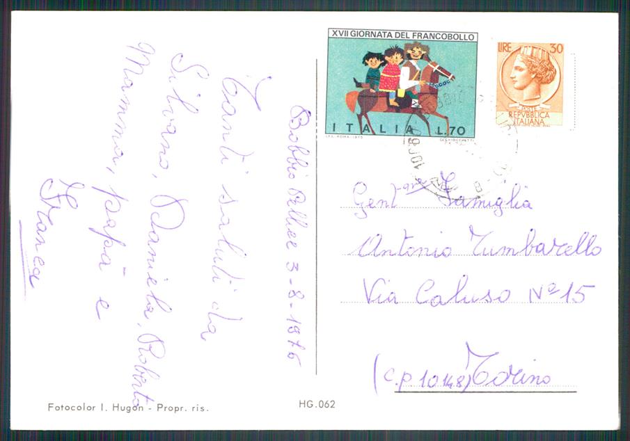 Torino Bobbio Pellice Saluti da Foto FG cartolina MZ2323 – retro